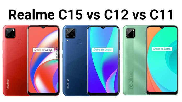 Compare Between Realme C15 Vs Realme C12 Vs Realme C11